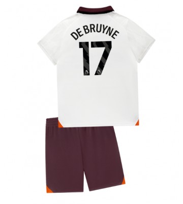 Manchester City Kevin De Bruyne #17 babykläder Bortatröja barn 2023-24 Korta ärmar (+ Korta byxor)